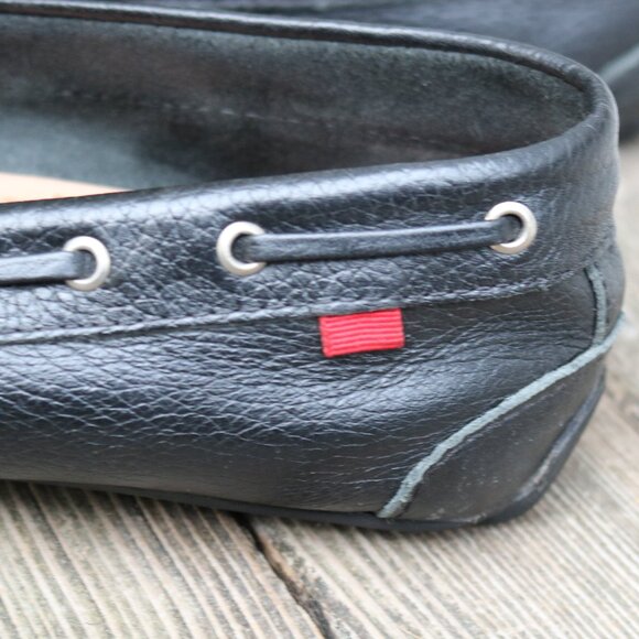 Marc Joseph New York Black Tumbled Leather Classic Driving Mocs Loafers Sz 10 - Picture 4 of 11
